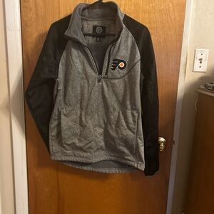 Philadelphia Flyers Men’s Gray and Black Quarter-Zip Pullover
